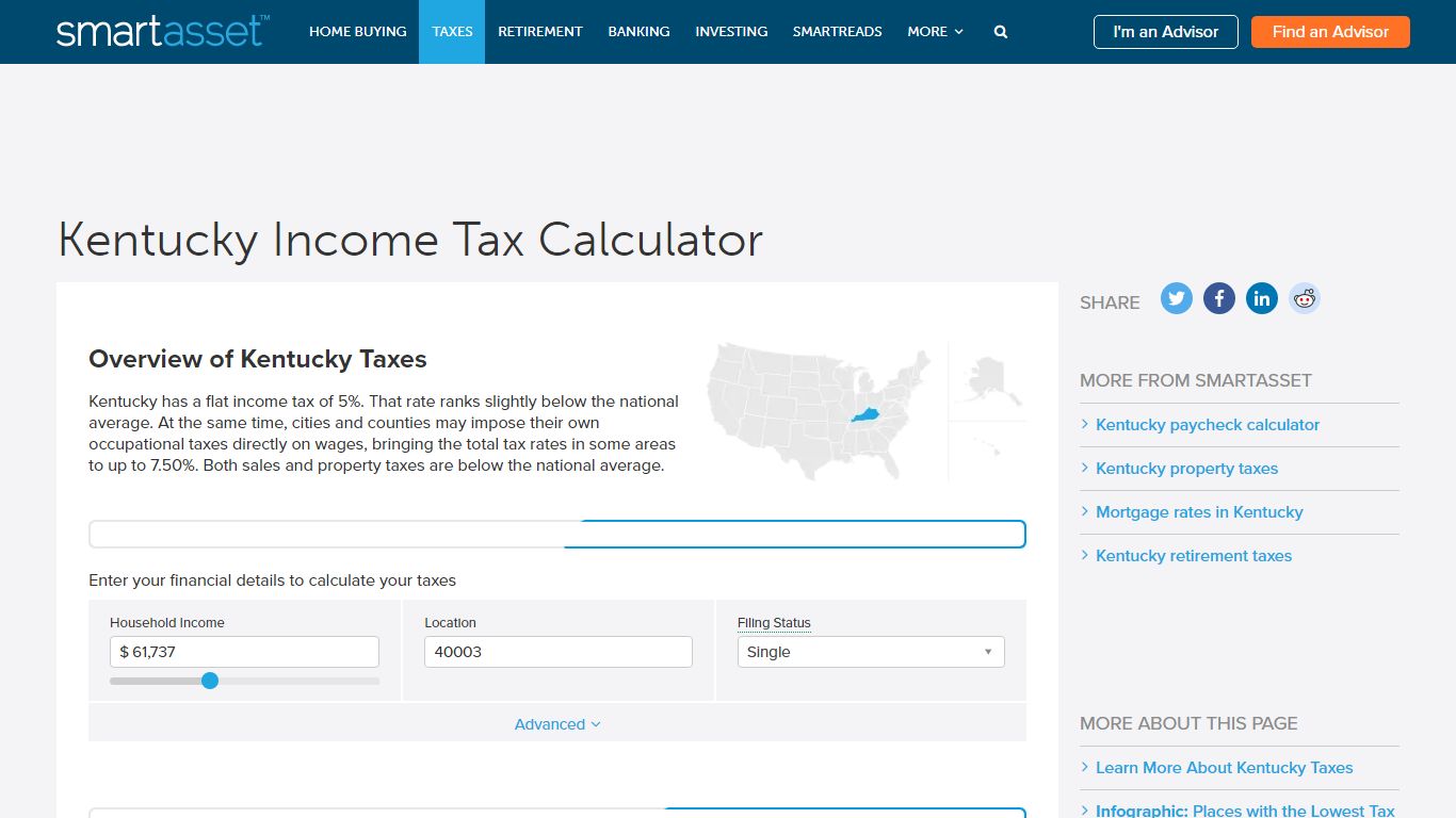 Kentucky Income Tax Calculator - SmartAsset